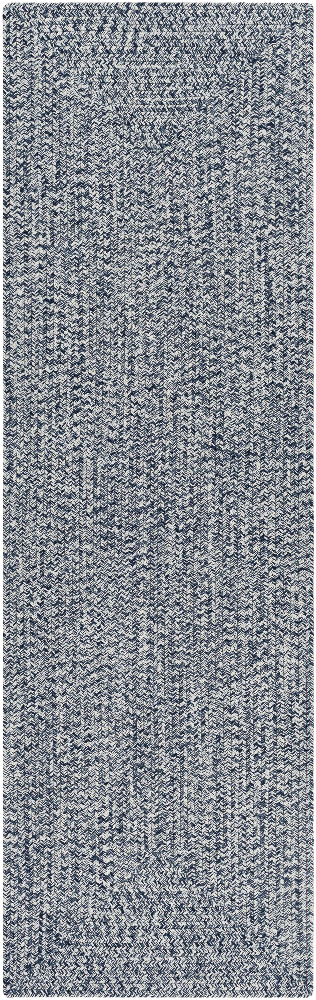 Blue Braided Faux Jute Outdoor Rug