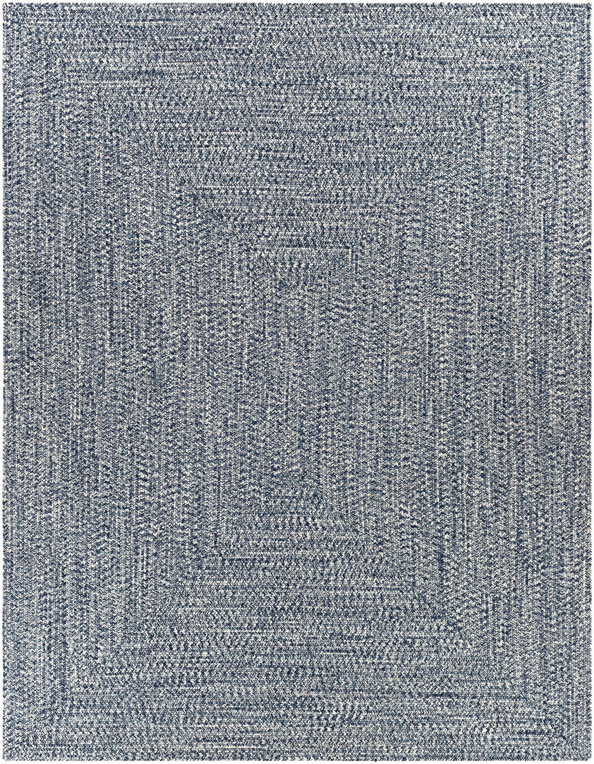 Blue Braided Faux Jute Outdoor Rug