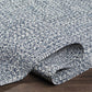Blue Braided Faux Jute Outdoor Rug