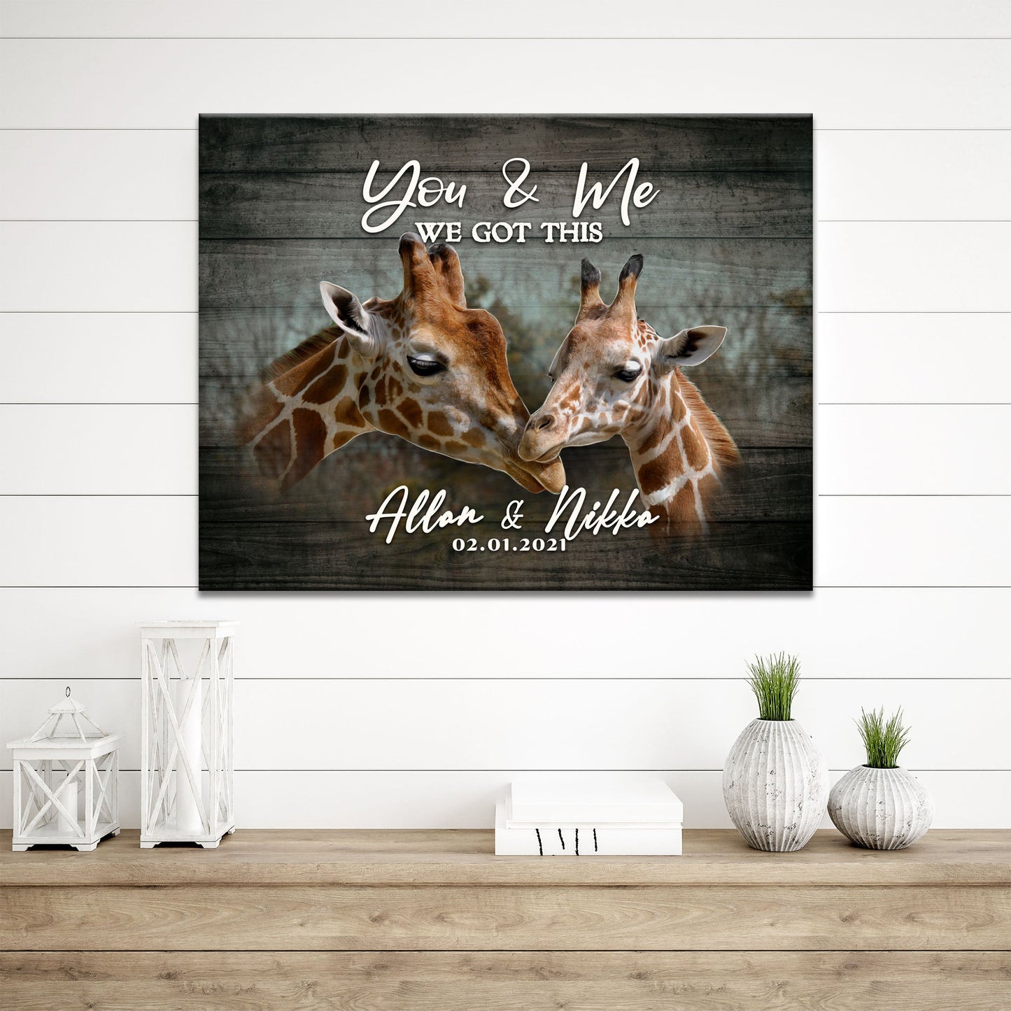 We Got This Couple Giraffe Sign