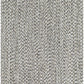 Cream Charcoal Braided Faux Jute Outdoor Rug