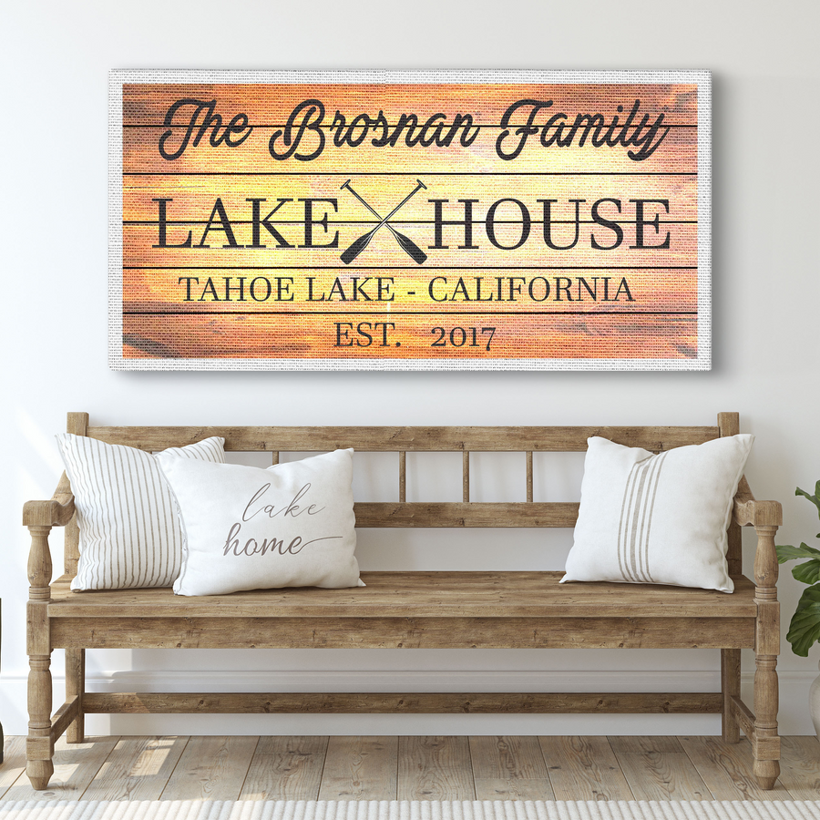 Family Lake House Paddle Sign III