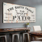 Family Patio Sign