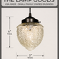 Antique Acorn Clear Glass Pendant Light | 5"