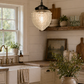 Antique Acorn Clear Glass Pendant Light | 5"