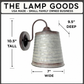 Corrugated Rustic Barn Metal Farmhouse Wall Light Fixture