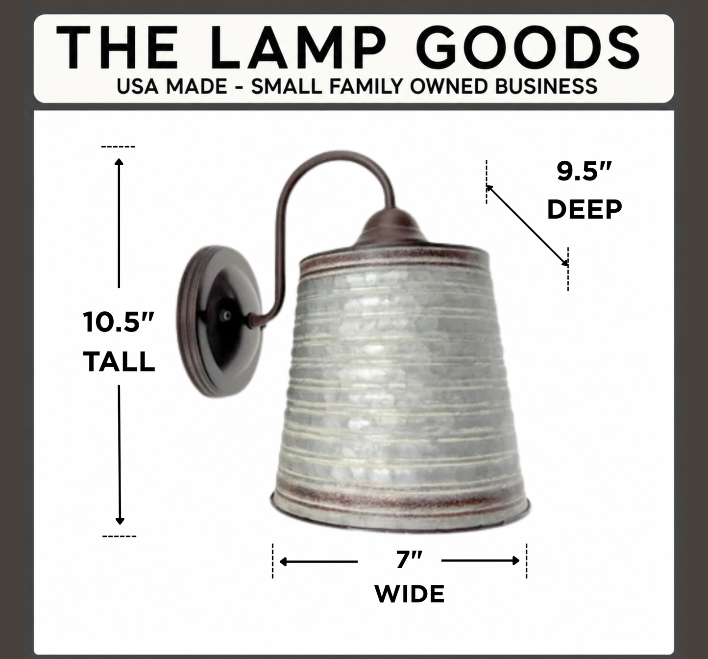 Corrugated Rustic Barn Metal Farmhouse Wall Light Fixture