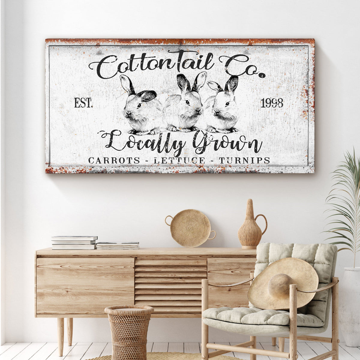 Vintage Cottontail Co Easter Sign III - view 2