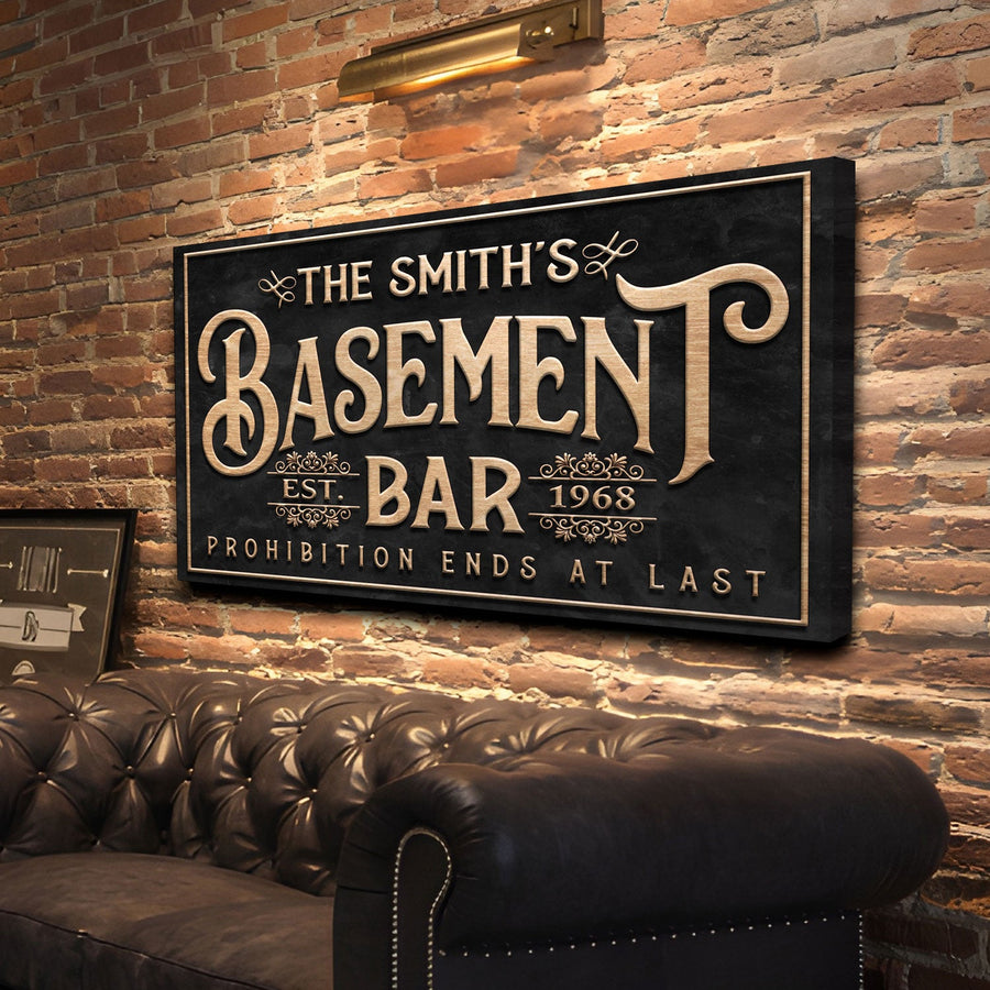 Custom Basement Bar Sign