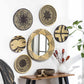Quinipot Natural Woven Circular Moonj Grass Tapestry