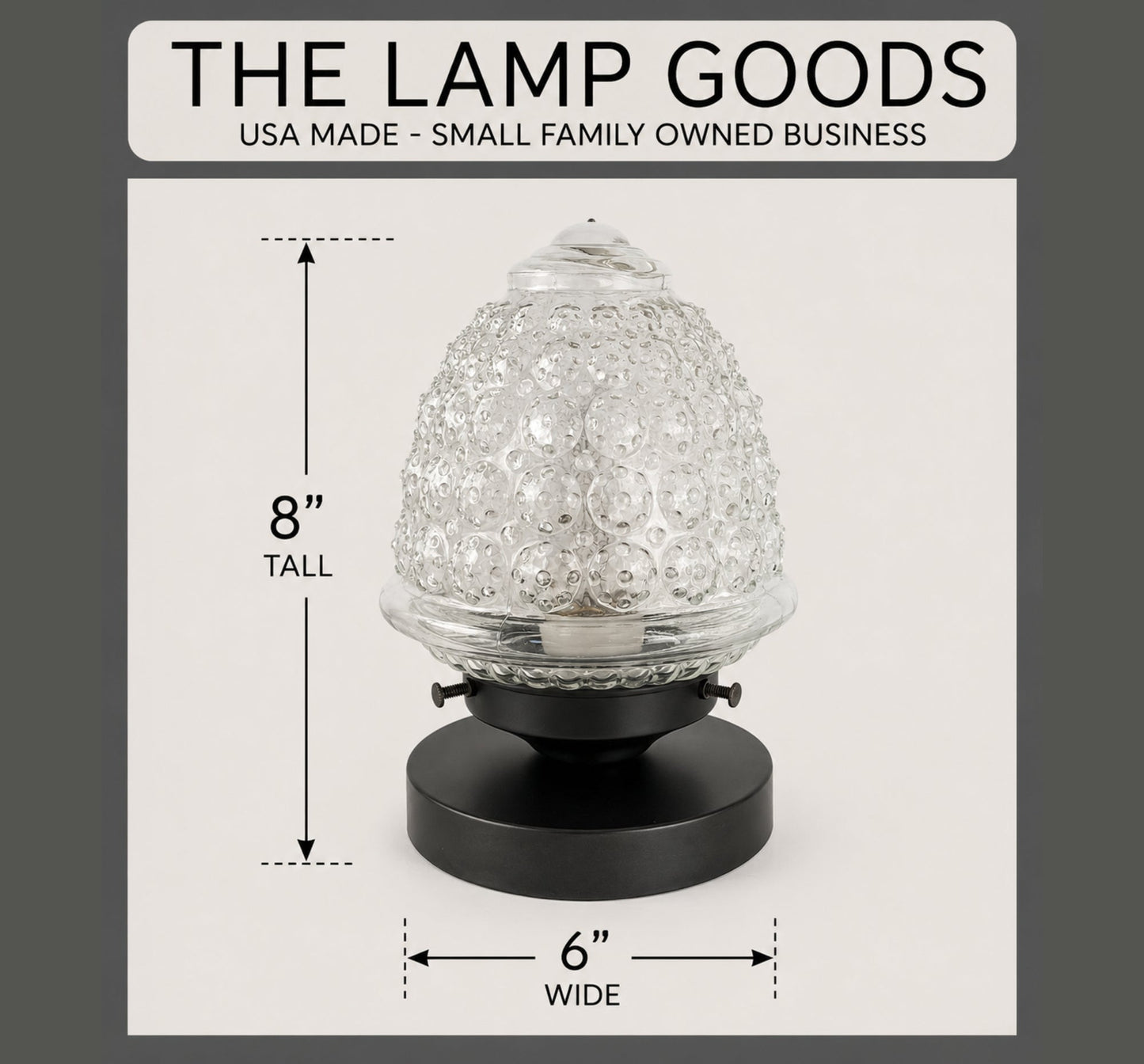 Antique Glass Table Lamp Light Fixture