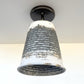 Distressed Large Corrugated Galvanized Barn Ceiling Light