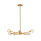 Modern Crystal Golden Chandelier 9 Lights Fixture