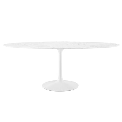 Lippa 78" Oval Faux Marble Dining Table by Modway