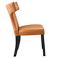 Curve Vegan Leather Dining Chair by Modway