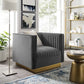 Sanguine Vertical Channel Tufted Accent Performance Velvet Armchair by Modway