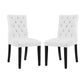 Duchess Vinyl Dining Chair Set of 2 by Modway