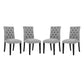 Duchess Fabric Dining Chair Set of 4 by Modway