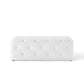 Amour 48" Tufted Button Faux Leather Entryway Bench