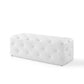 Amour 48" Tufted Button Faux Leather Entryway Bench