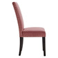 Parcel Performance Velvet Dining Side Chairs Set of 2 by Modway