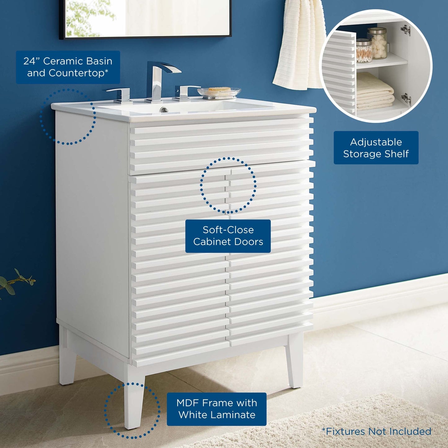Render 24" Bathroom Vanity by Modway
