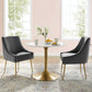Discern Pleated Back Upholstered Performance Velvet Dining Chair Set of 2 by Modway