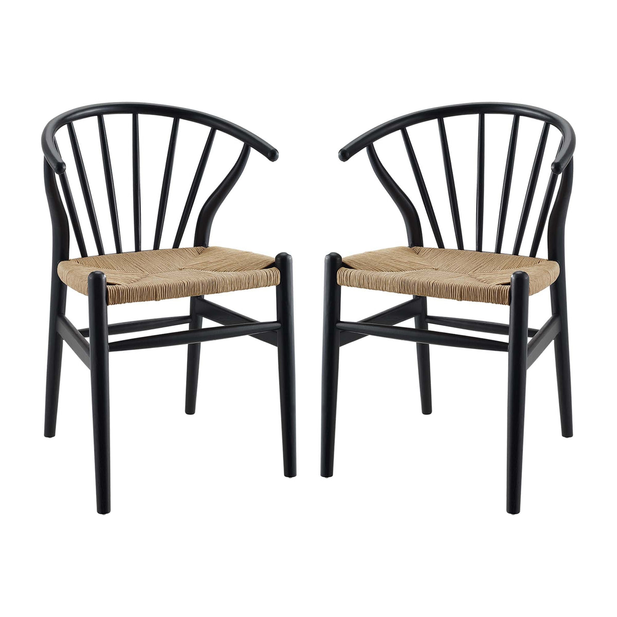 Flourish Spindle Wood Dining Side Chair Set of 2 by Modway