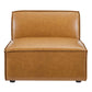 Restore Vegan Leather Sectional Sofa Armless Chair by Modway