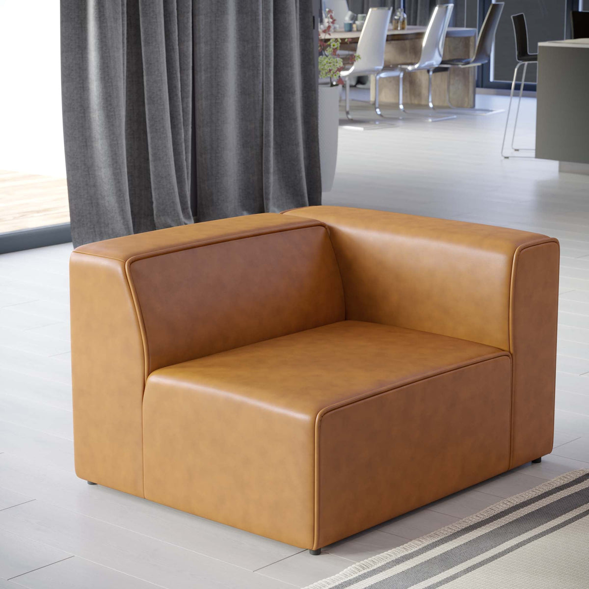 Mingle Vegan Leather Right-Arm Chair by Modway