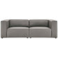 Mingle 2-Piece Vegan Leather Sectional Sofa Loveseat by Modway