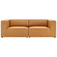 Mingle 2-Piece Vegan Leather Sectional Sofa Loveseat by Modway
