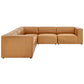 Mingle 5-Piece Vegan Leather Sectional Sofa by Modway