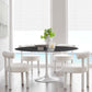 Lippa 60" Round Faux Marble Dining Table by Modway