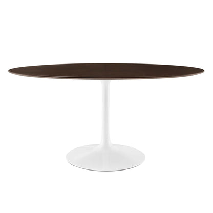 Lippa 60" Oval Cherry Walnut Wood Dining Table by Modway