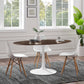 Lippa 60" Oval Cherry Walnut Wood Dining Table by Modway