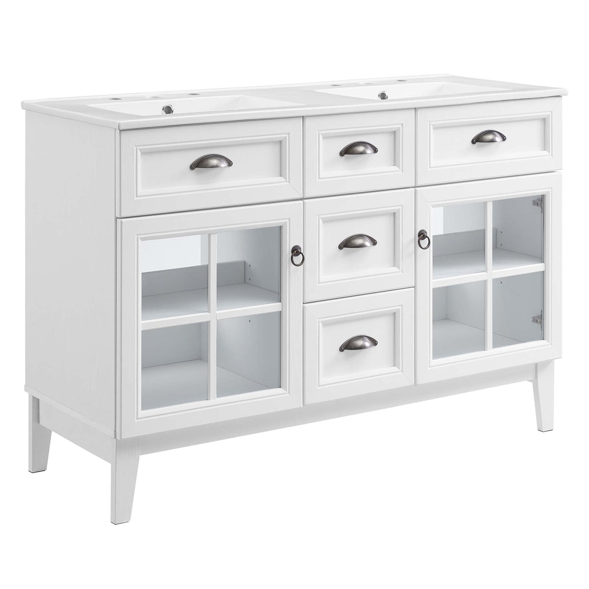 Isle 48" Double Bathroom Vanity Cabinet by Modway