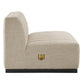 Conjure Channel Tufted Upholstered Fabric Armless Chair