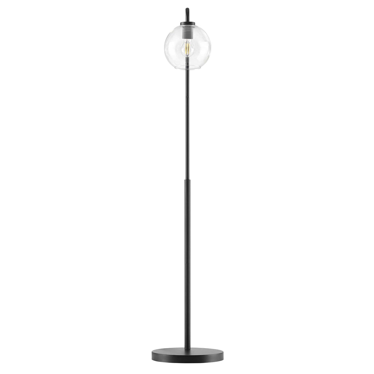 Silo Glass Globe Glass and Metal Floor Lamp by Modway