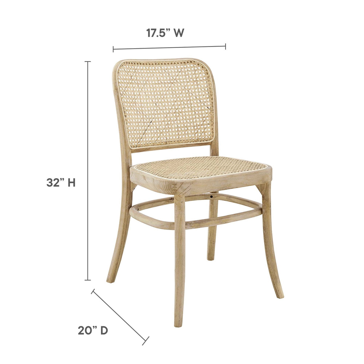Winona Wood Dining Side Chair Set of 2 by Modway