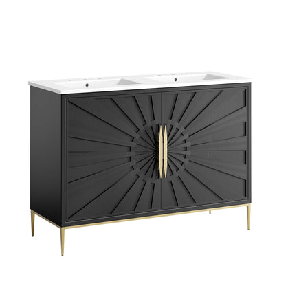 Awaken 48" Double Sink Bathroom Vanity by Modway