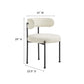 Albie Boucle Fabric Dining Chairs Set of 2 by Modway
