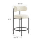 Albie Boucle Fabric Counter Stools Set of 2 by Modway