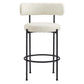 Albie Boucle Fabric Bar Stools Set of 2 by Modway