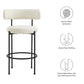 Albie Boucle Fabric Bar Stools Set of 2 by Modway