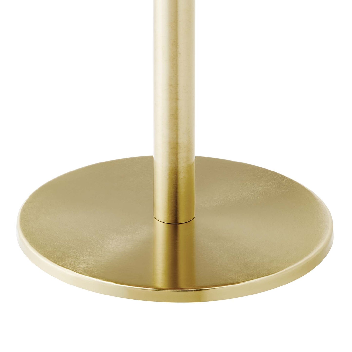 Viva Round White Marble Side Table by Modway