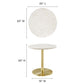 Viva Round White Marble Side Table by Modway