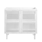 Calla 36" Perforated Metal Bathroom Vanity Cabinet by Modway