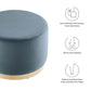 Tilden Large 23" Round Performance Velvet Upholstered Ottoman