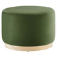 Tilden Large 23" Round Performance Velvet Upholstered Ottoman